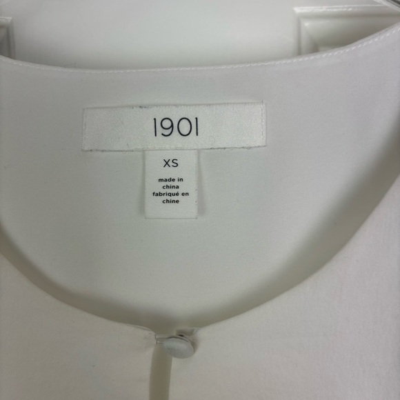 1901 White Sleeveless Blouse Size XS - Picture 3 of 8